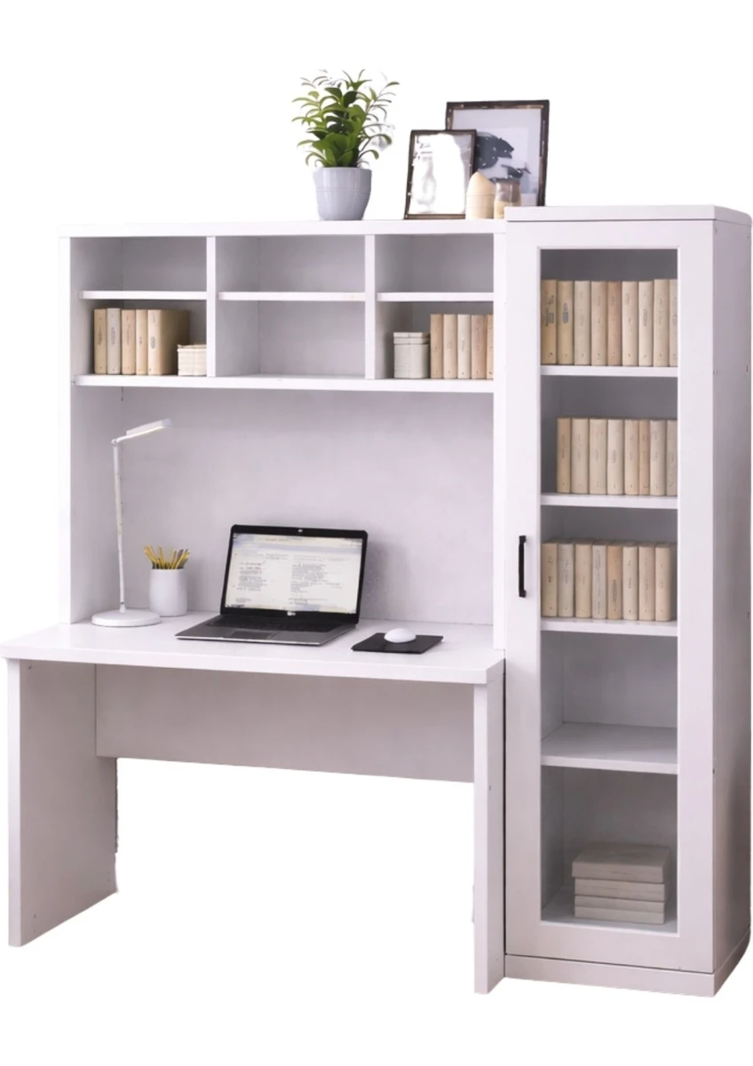 Çalışma Masası, Merisa Çalışma Masası, Cam Kapaklı Kitaplık